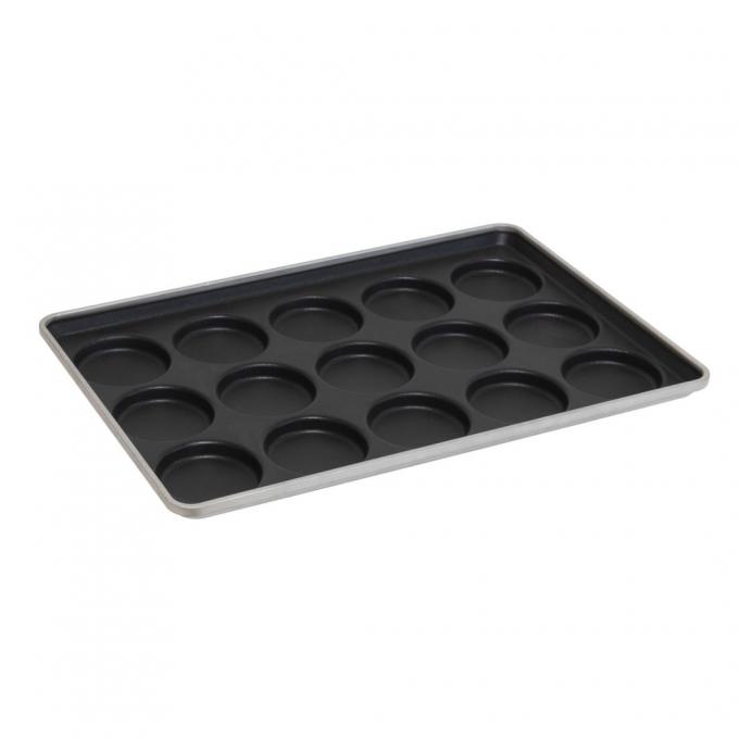 Rk Bakeware Κίνα-41005 βερνικωμένος επαργυλωμένος χάλυβας 12 φόρμα 5,09 Oz. Μεμονωμένα κουλούρι χάμπουργκερ/Muffin κορυφή/τηγάνι μπισκότων