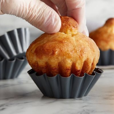Foodservice NSF Telfon αντικολλητική Brioche φορμών Cupcake αλουμινίου μίνι Fluted φόρμα τηγανιών κέικ