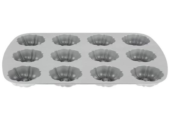 12 Muffin αλουμινίου μη ραβδιών φορμών τηγάνι για Foodservice NSF τον εμπορικό βαθμό Bundtlette διαμερισμάτων