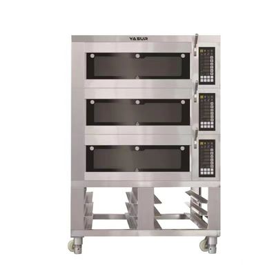 16.5kw 18x26 3 ηλεκτρικός φούρνος 9 ψησίματος γεφυρών εμπορικός φούρνος γεφυρών δίσκων με τον ατμό