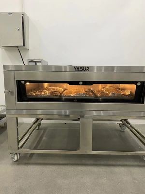 3.5kw ευρωπαϊκό ύφος 3 ενιαία γέφυρα 40X60cm φούρνων γεφυρών αρτοποιείων δίσκων δίσκοι