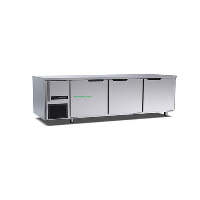 460 λίτρο 3 επιτραπέζια κορυφή 1800×700×800mm καταψυκτών ανοξείδωτου ψυγείων πάγκων πορτών