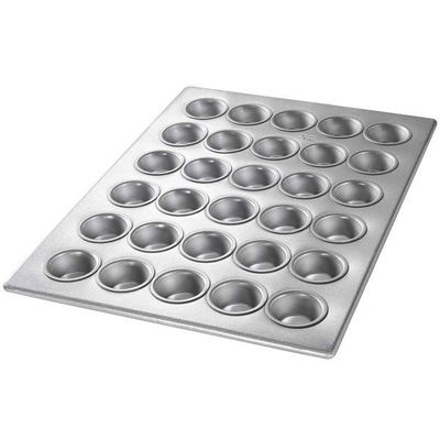 Ασημένιος Fluted δίσκος ψησίματος αλουμινίου Foodservice NSF 26200 μικροκυμάτων μίνι τηγάνια κέικ Bundt κραμάτων
