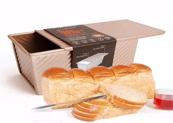 Foodservice NSF χρυσός αντικολλητικός αργιλίου φραντζολών ζαρωμένος τηγάνια κασσίτερος ψωμιού φραντζολών παν