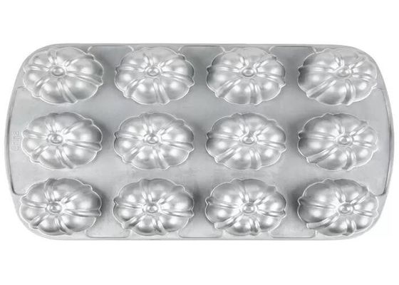 12 Muffin αλουμινίου μη ραβδιών φορμών τηγάνι για Foodservice NSF τον εμπορικό βαθμό Bundtlette διαμερισμάτων